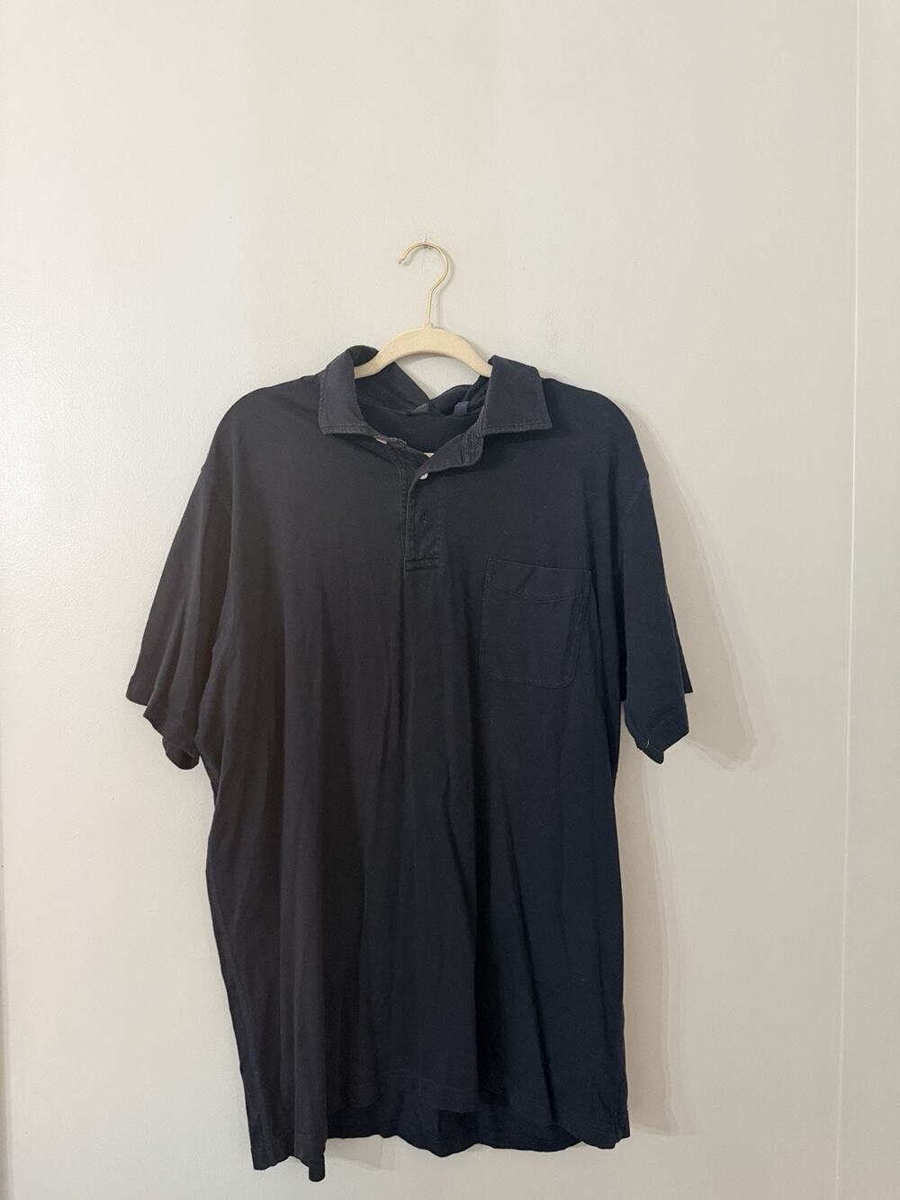 LINCS Mens XL Polo Shirt Dark Navy Blue Cotton Classic Preppy